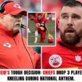 (NEWS) Andy Reid’s tough decision: Chiefs drop 3 players for kneeling during national anthem – ‘Focus on the game, not on protesting the anthem’.