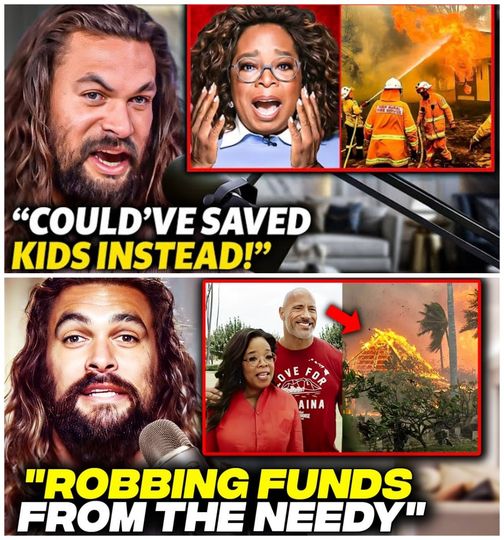 (VIDEO) Jason Momoa Exposes Dark Secrets on The Rock’s Fundraiser and Oprah’s SHADY Maui Fires !!