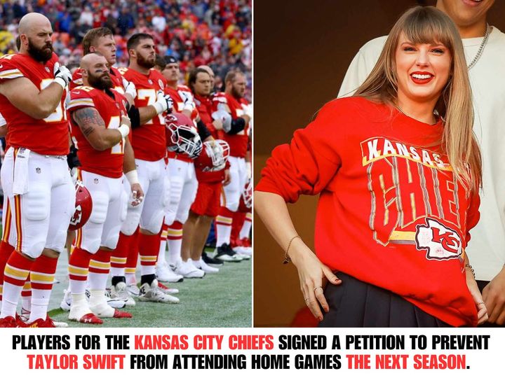 Players for the Kansas City Chiefs signed a petition to prevent Taylor Swift from attending home games the next season.