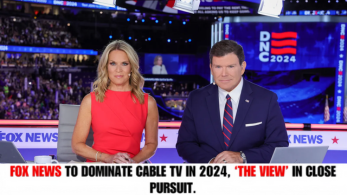 Fox News to Lead Cable TV Viewership in 2024, Dominating CNN and MSNBC for Eighth Straight Year, ABC and The View Just Footsteps.