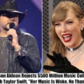 Breaking: Jason Aldean Rejects $500 Million Music Collaboration With Taylor Swift, “Her Music Is Woke, No Thanks”